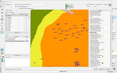 Geologická mapa a vrtná prozkoumanost - (UK)